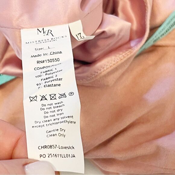 MISTRESS ROCKS 'LOVESICK' DUSTY PINK SKIRT SIZE L - Picture 6 of 8